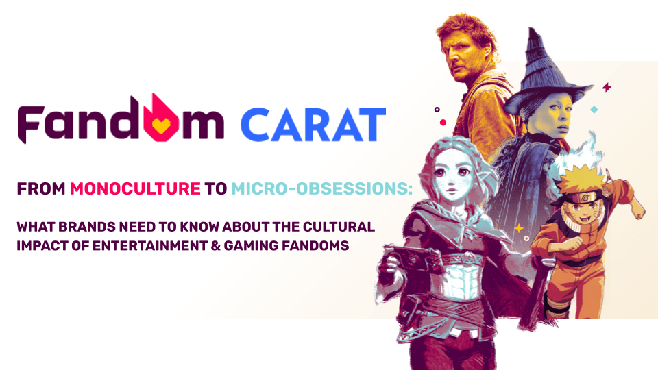 Fandom Carat campaign image highlighting entertainment and gaming fan culture