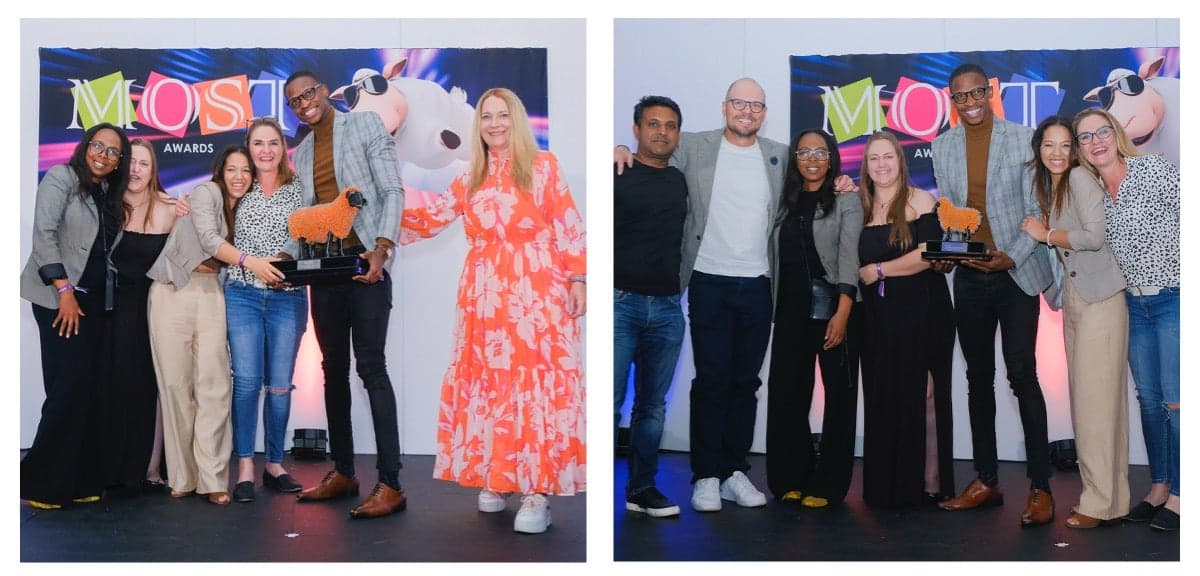 Carat South Africa team receiving Media Agency of the Year award at the 2023 Most Awards