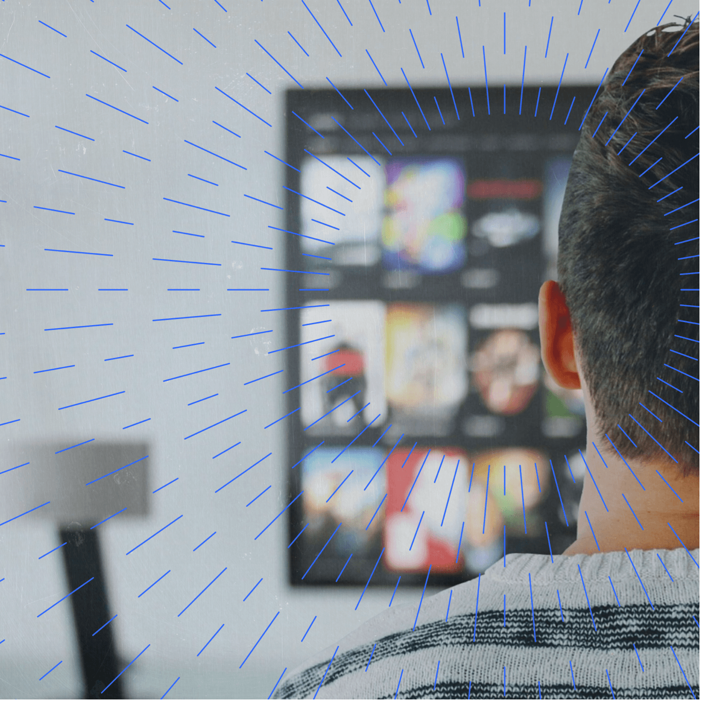 Men watching the TV